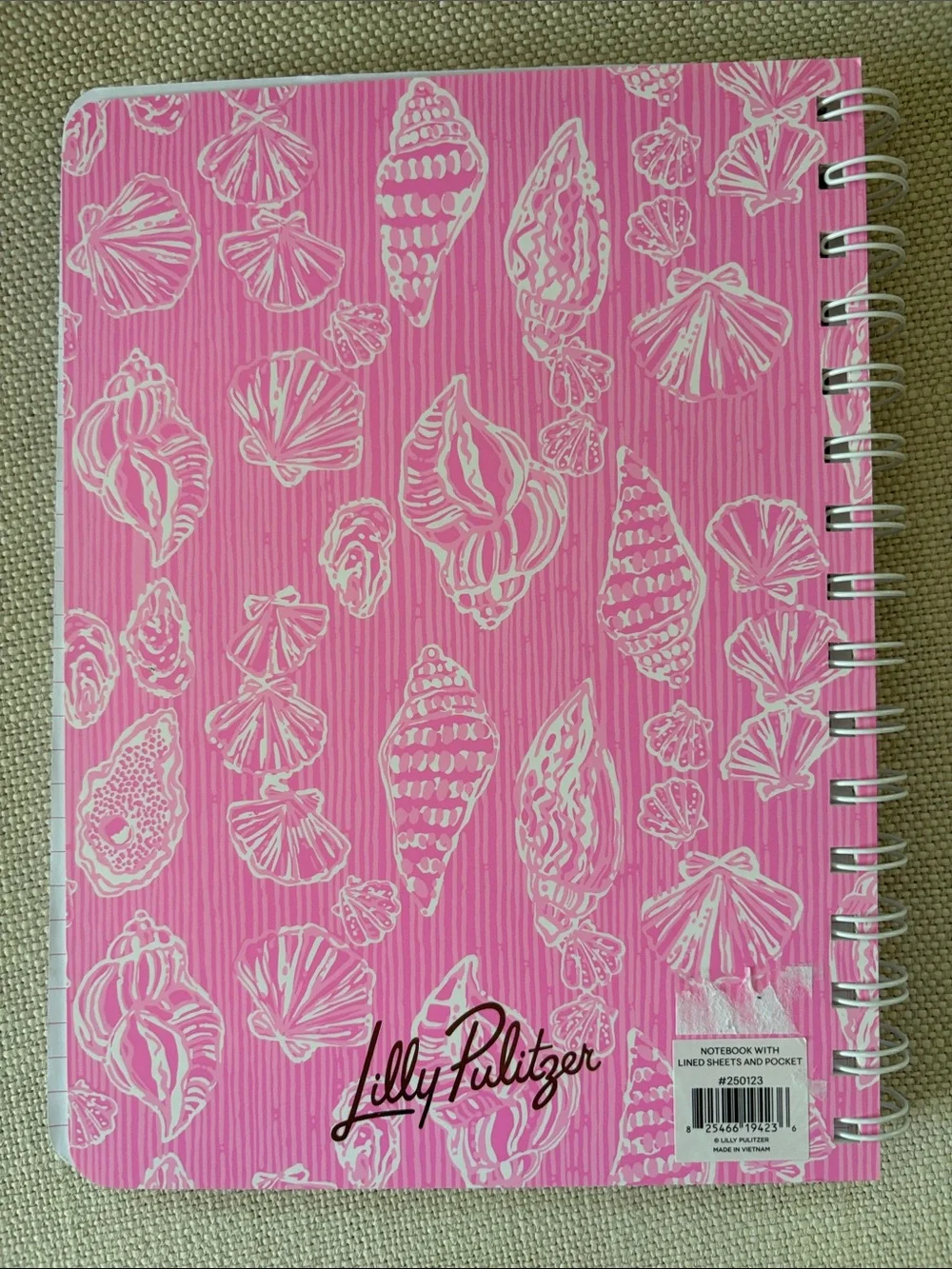 Lilly Pulitzer Navy, Pink & Teal Wave Print Folio Sleeve & Mini Notebook NWOT